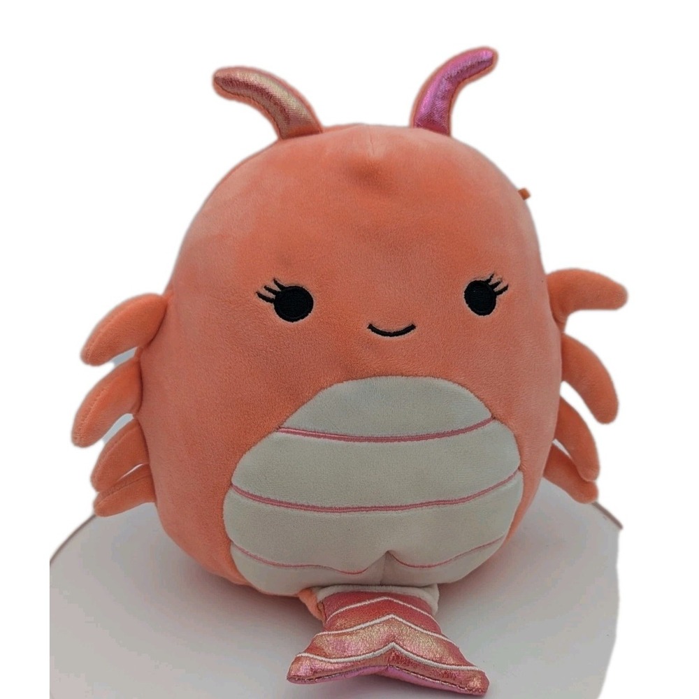 Squishmallows 11" Simone the Shrimp‎ Plush Pink Kellytoy Soft Stuffed Animal EUC